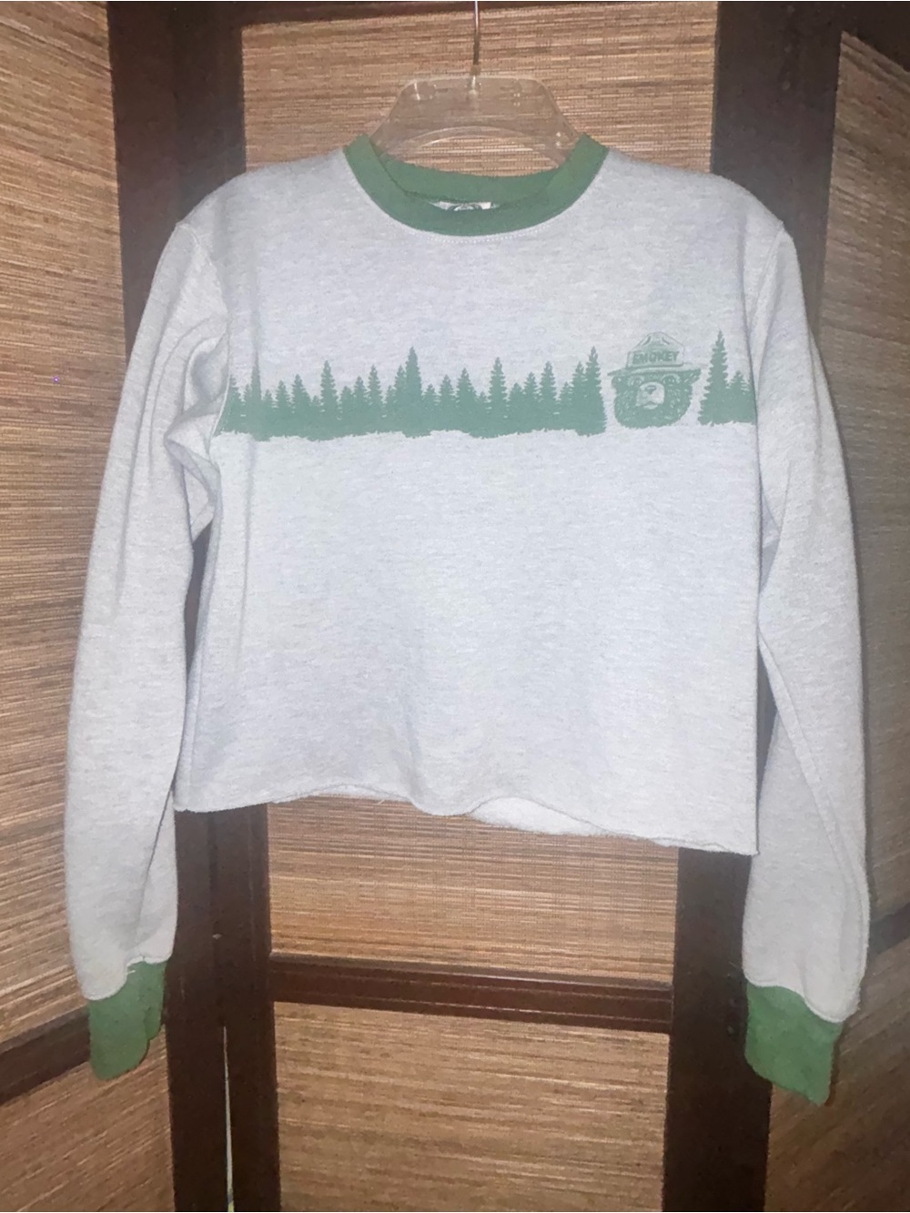 Smokey The Bear Cropped Sweatshirt